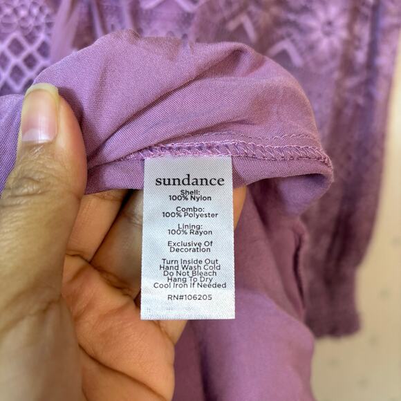 Sundance Maxine Lace Purple Dress Size Large Tassel Relaxed Boho Mystic Cocktail - Picture 10 of 11